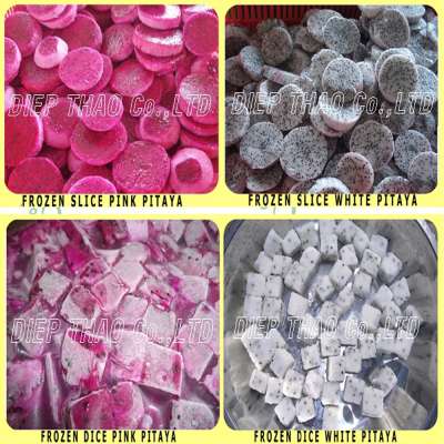 FROZEN PITAYA/ DRAGON FRUIT DICE, PULPS, HALF CUT, WHOLE, CHUNK